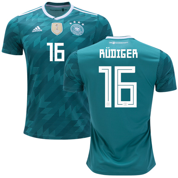 Germany #16 Rudiger Away Soccer Country Jersey